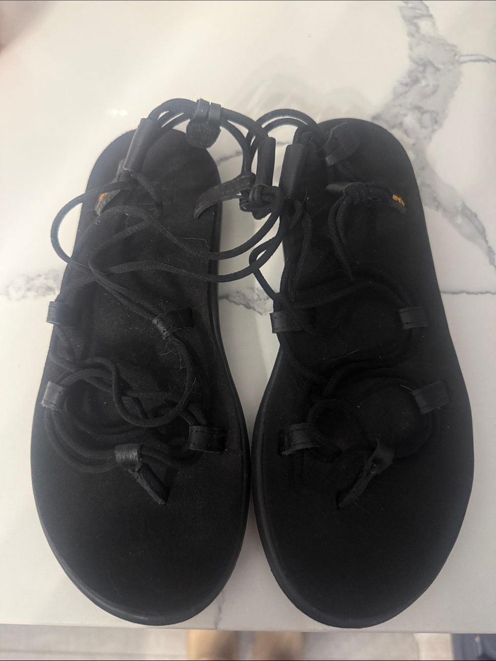 Teva Voya Infinity Black Sandals size 8